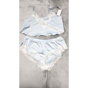 Bluebella XL Icewater Blue Isabella Luxury Satin Cami & Short Set NWT